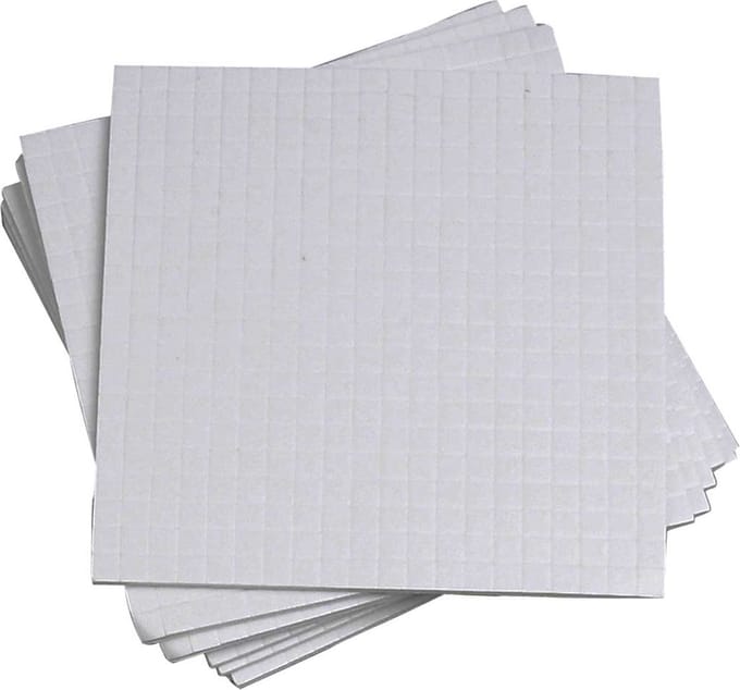 3D foam pads, afm 5x5x1 mm, 10 vellen