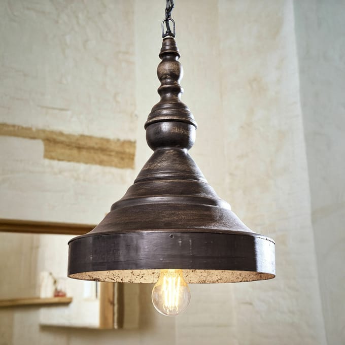 LOBERON Hanglamp Léonelle zwart/zilverkleurig