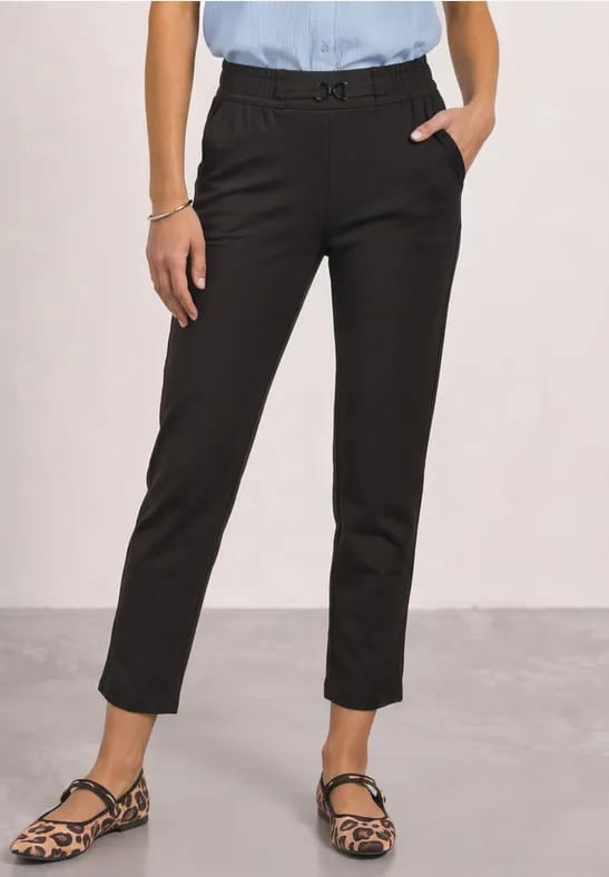 Slim Leg-broek met gespdetail