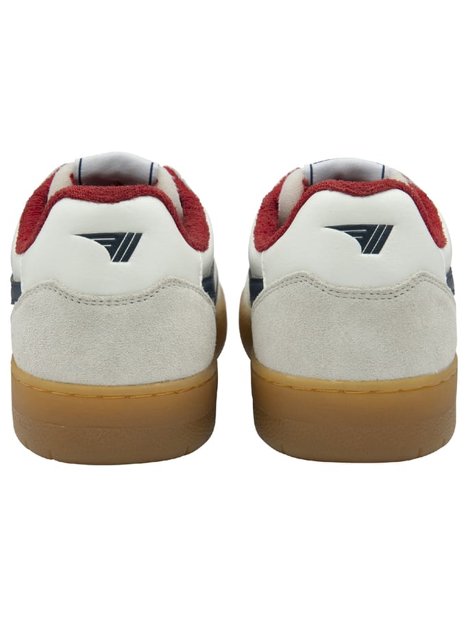 Gola Eagle '86 - Herensneaker - Wit-Zwart-Diep-Rood-Gum