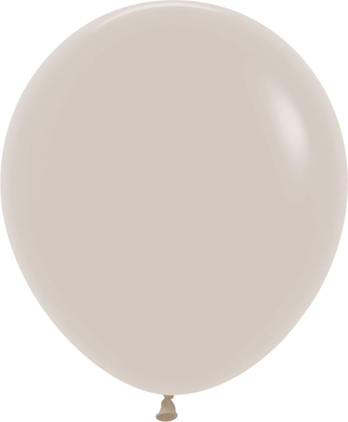 Grote Sempertex ballonnen, Latex, White sand, 45 cm, 25 stuk(s)