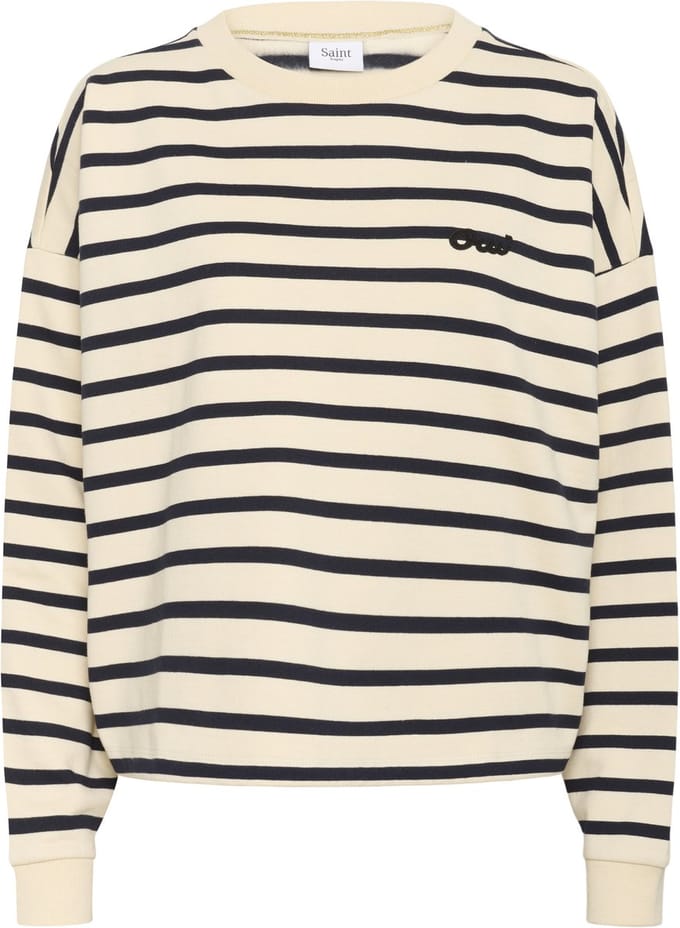 Saint Tropez OsiriaSZ Sweatshirt Dames Trui - Seedpearl Nightsky Stripe