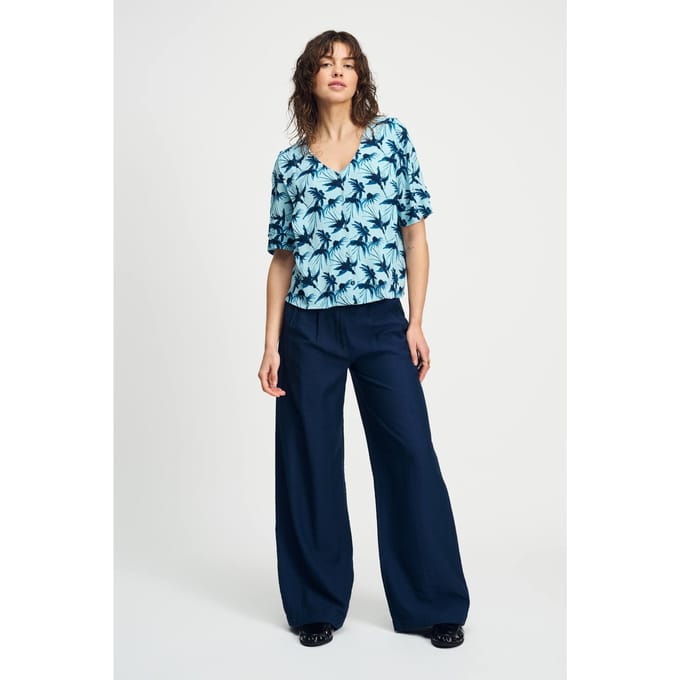 POM Amsterdam Blouse - Artisan Blue Taglia: 44 | Magliette intime Outlet | Donna | Blu