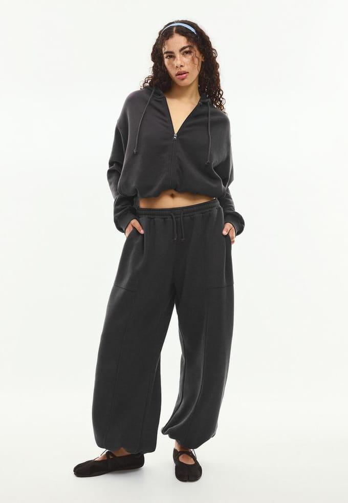 Stradivarius Pofsweater  Donkergrijs S