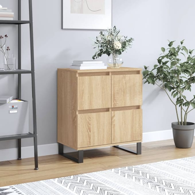 Vidaxl Commode, Sonoma Eiken, 60X35X70 Cm, Materiaal Op Hout Gebaseerd