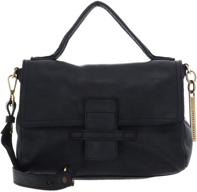 CATERINA LUCCHI Leren schoudertas Parma Maria Shoulder Bag Nero zwart