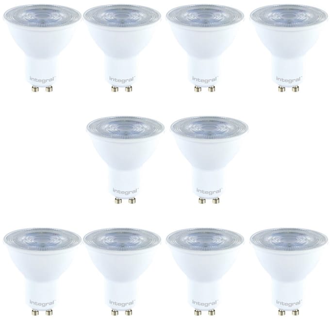 Integral LED - GU10 LED spot - 3,6 watt - 6500K daglicht wit - 400 lumen - dimbaar 10 pack