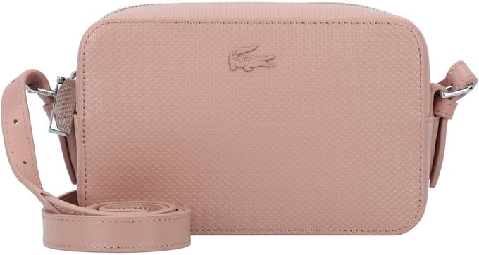 LACOSTE Leren Schoudertas Chantaco Classics Crossover Bag Cork Oud roze