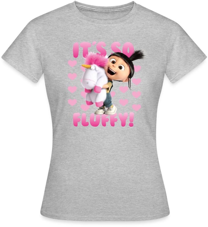 Minions Agnes It's So Fluffy Pink Met Eenhoorn T-Shirt Dames