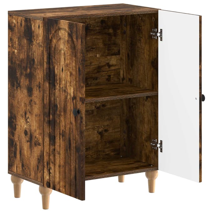 vidaXL - Badkamer - Opbergkast - ALKMAAR - Gerookt - eiken - 59,5 - x - 31 - x - 80 - cm