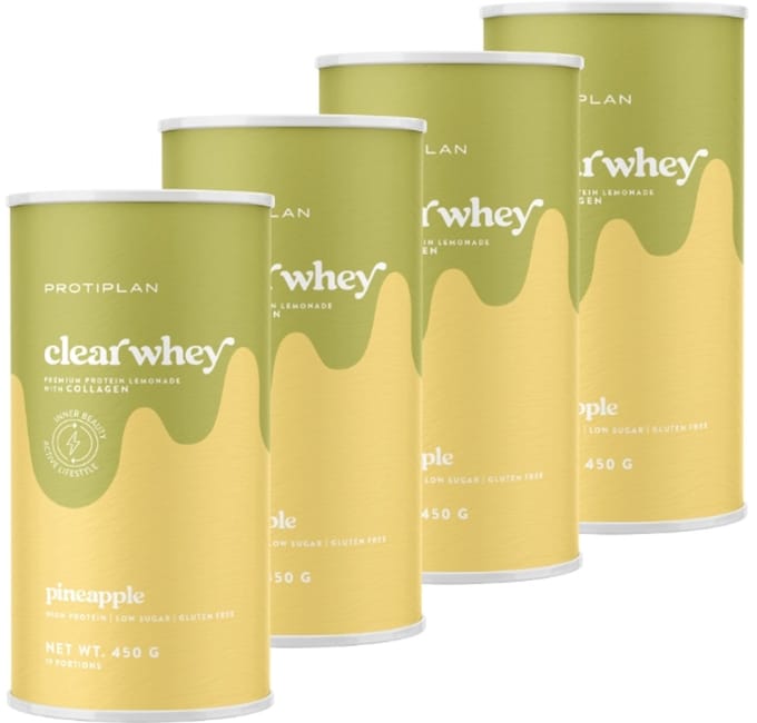 Protiplan | Clear Whey | Pineapple | 4 Stuks | 4 x 450 g