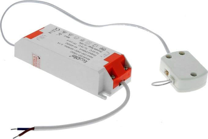 EcoDim - LED Driver - Trafo - Transformator - ED-10051 - Dimbaar - 8-12W - 24-38V - Max. 4 Spots
