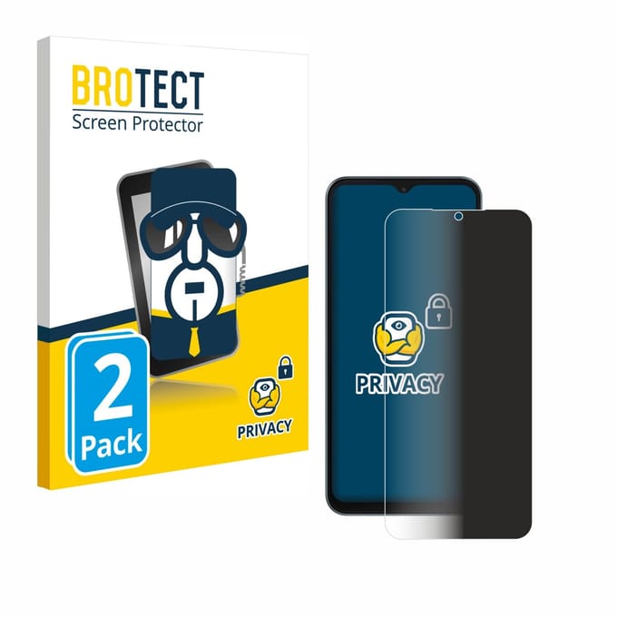 BROTECT - privacy screenprotector voor Telekom T Phone 3 - Folie Beschermfolie Blauwlichtfilter 2 Stuks