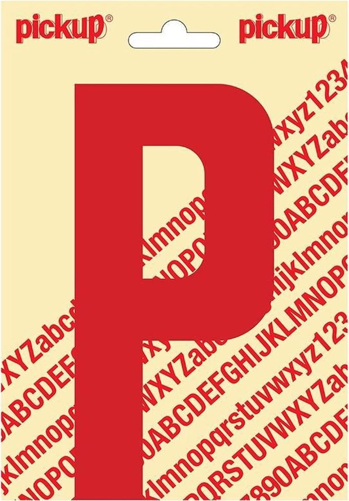 Pickup plakletter Nobel 150mm rood P - 31022150P