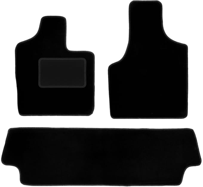 Zwarte veloursmatten voor: Chrysler Voyager IV minivan (2000-2008)