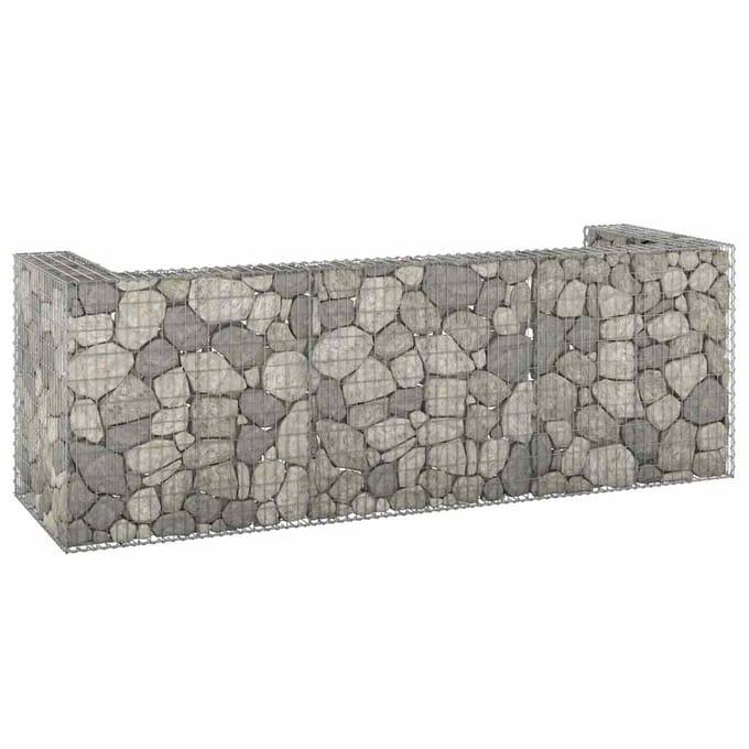 vidaXL - Schanskorf - voor - containers - 325x100x110 - cm - gegalvaniseerd - staal