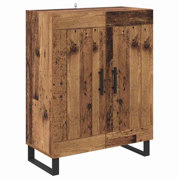 vidaXL Dressoir Oud Hout 69,5 x 34 x 90 cm Gemonteerd hout en ijzer