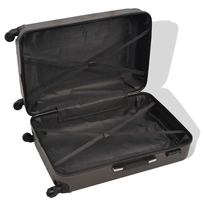 vidaXL - Harde - rolkoffer - set - antraciet - 4-dlg