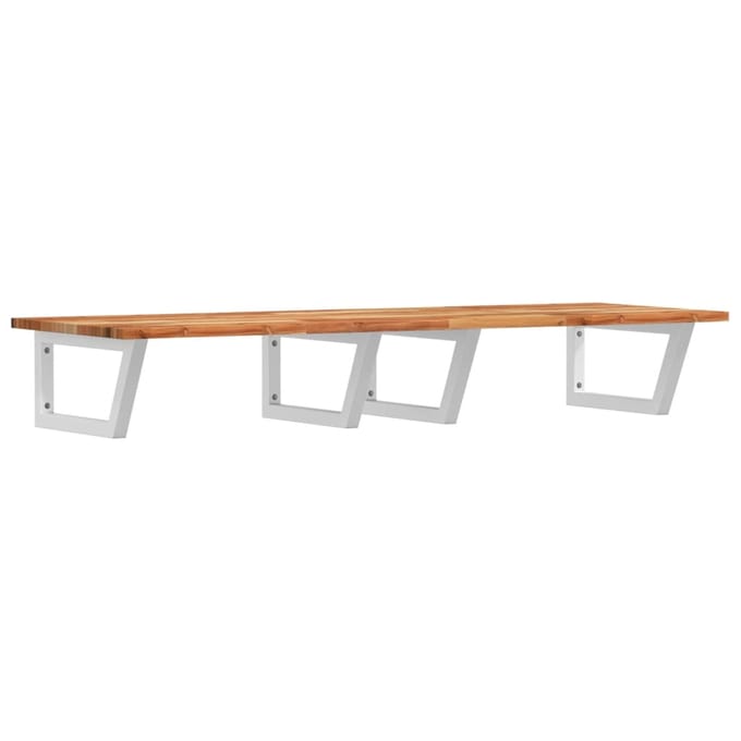 vidaXL - Badkamer - wandschap - staal - en - massief - acaciahout