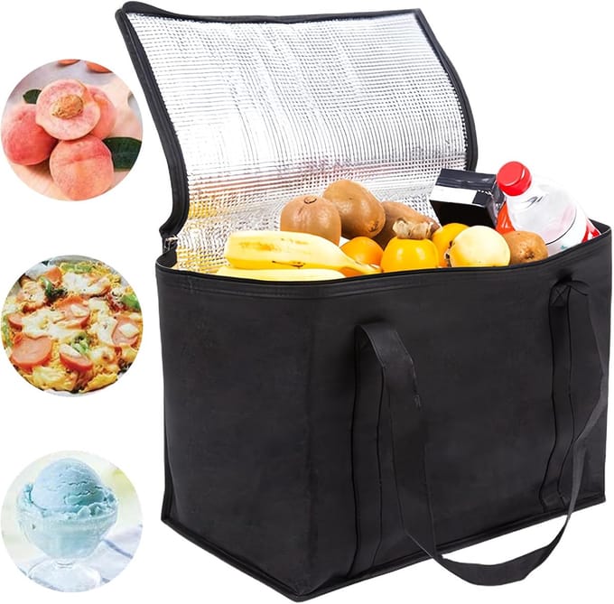 Koeltas 35 liter - opvouwbaar - multifunctioneel - 1 stuk - blauw - isolatiemateriaal