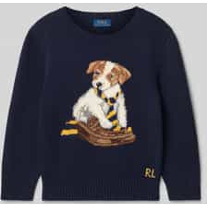 Regular fit gebreide pullover met intarsia