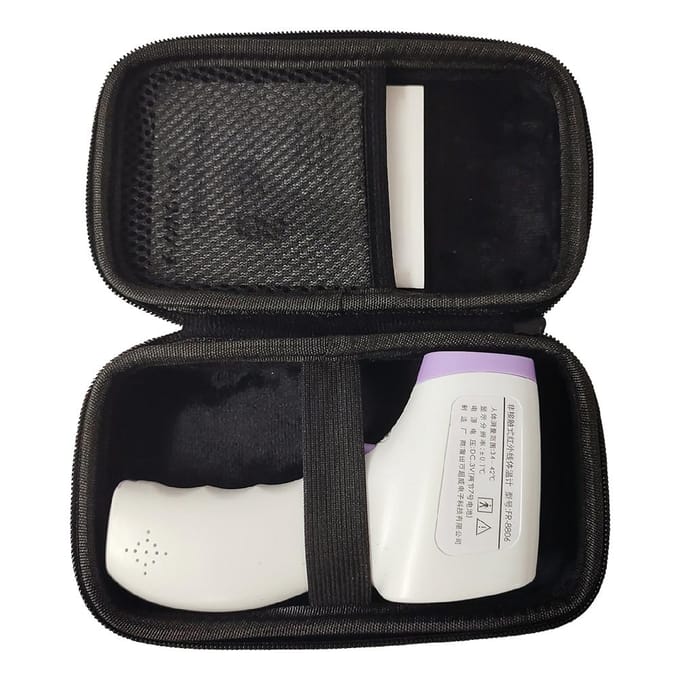 Voorhoofdsthermometer Opbergdoos Thermometer Beschermer EVA Thermometer Etui black