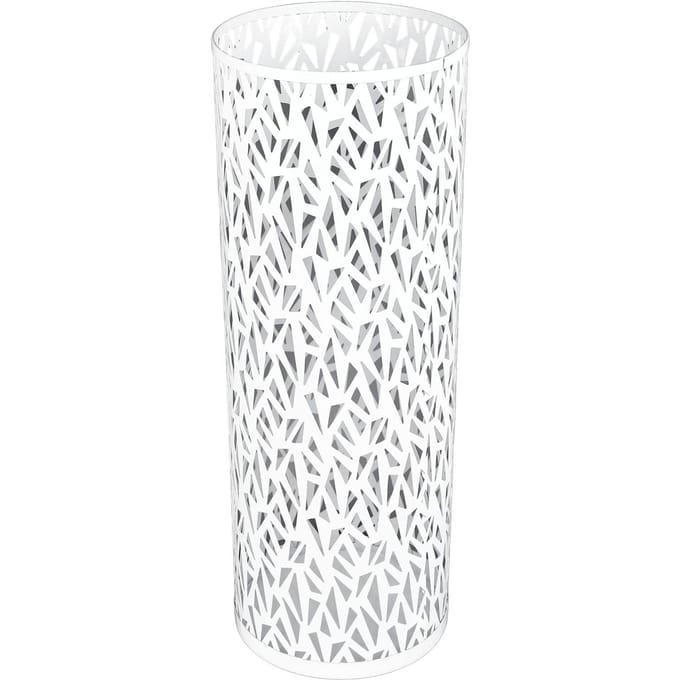 Paraplubak Rek voor Entree Metaal Hol Vrijstaand Rond Parapluhouder Organizer Bak Small wit