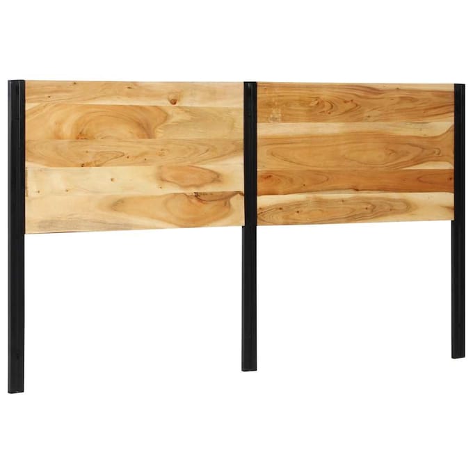 vidaXL - Hoofdeinde - 180 - cm - massief - hout - acaciahout - en - ijzer