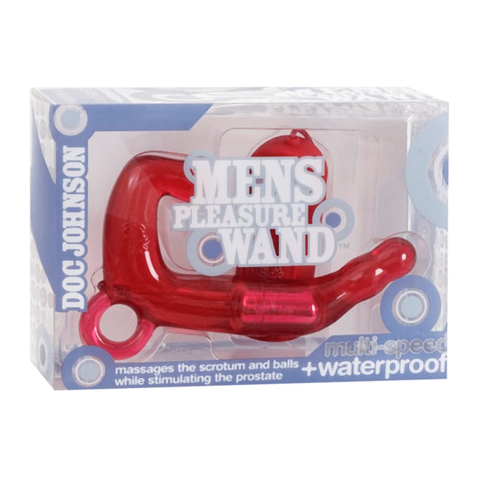 Doc Johnson Men's Pleasure Wand Prostate Massager - Rood - Vibrator