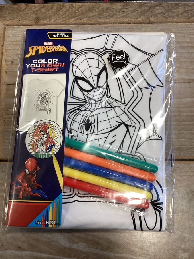 Color your own shirt Spider-Man