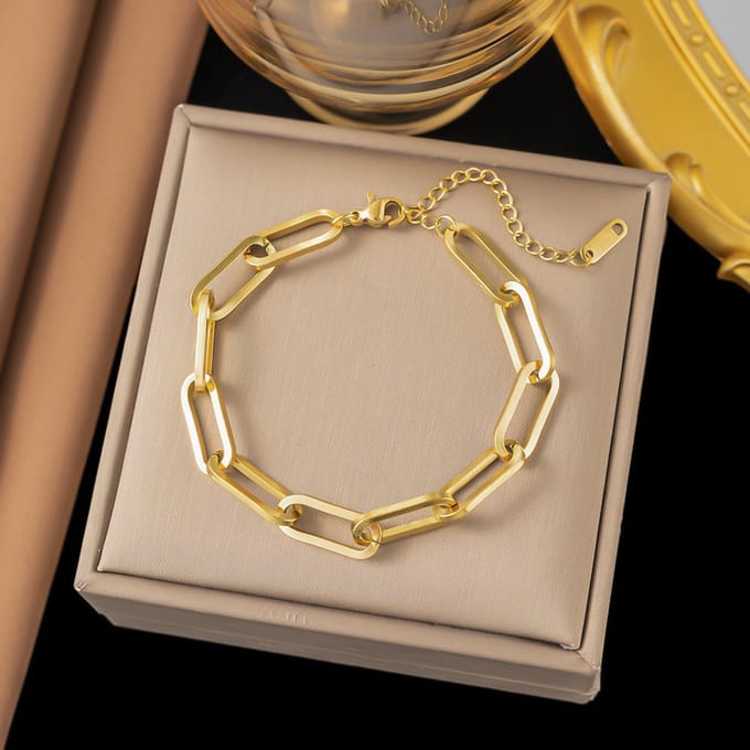 JewelGalerie - Armband - Schakel - Goud