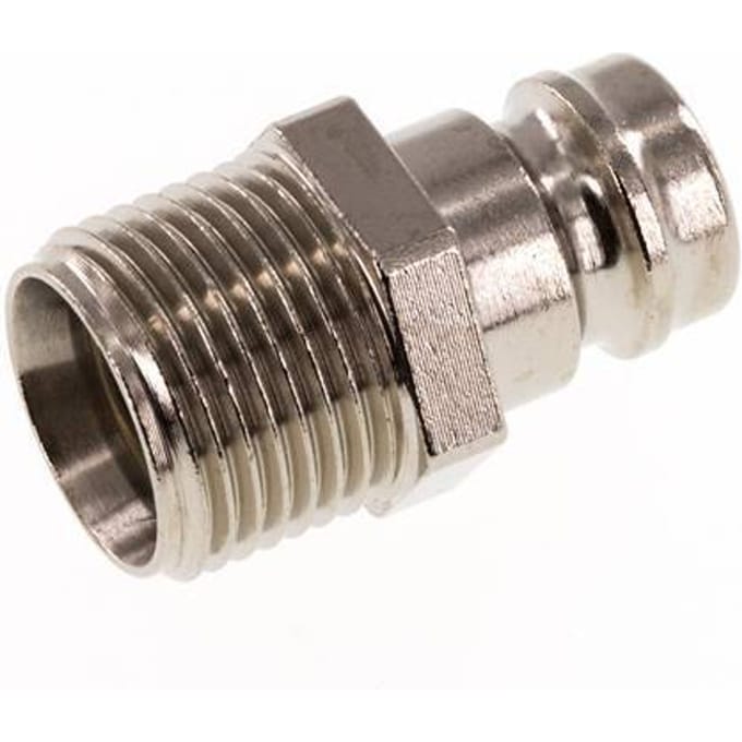 Messing DN 9 Tempereerkoppeling Insteeknippel G 3/8 inch Buitendraad Dubbele afsluiting