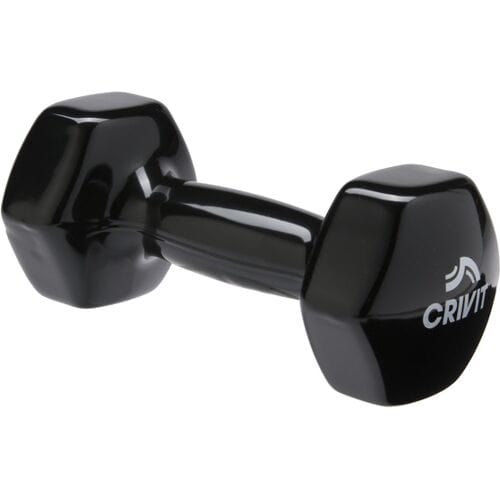 Crivit Dumbell 4kg - Zwart - L 21,3 x B 9,5 x H 8,5 cm