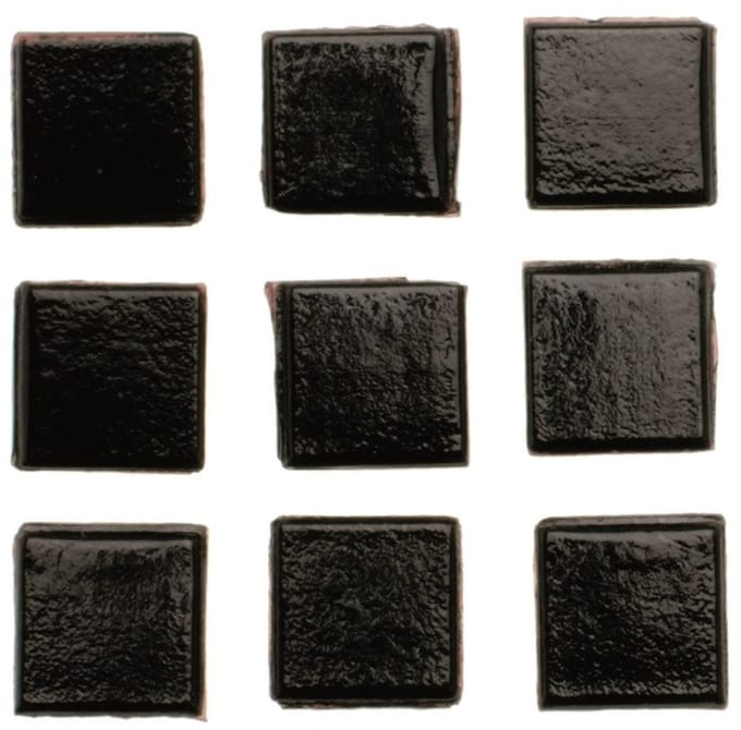 140 stuks vierkante mozaieksteentjes zwart 1 cm