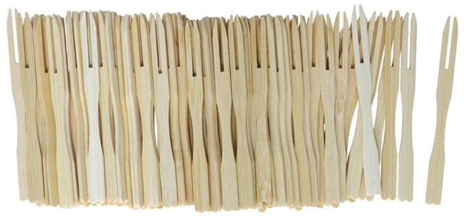 Gerimport Hapjes/sate prikkers/spiesjes - cocktailprikkers - bamboe hout - 100x stuks - 9 cm - amuse/bbq/feestje