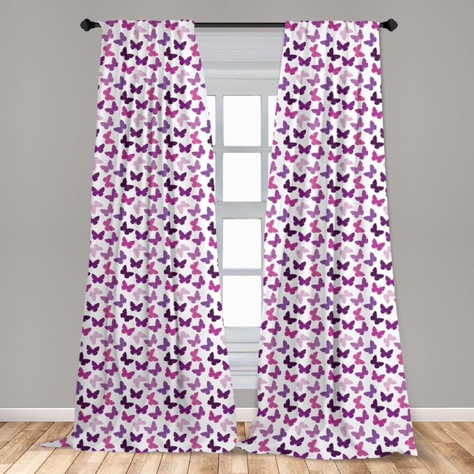 Abakuhaus Vlinder overgordijnset – 2 delig – 75 x 175 cm – microvezel