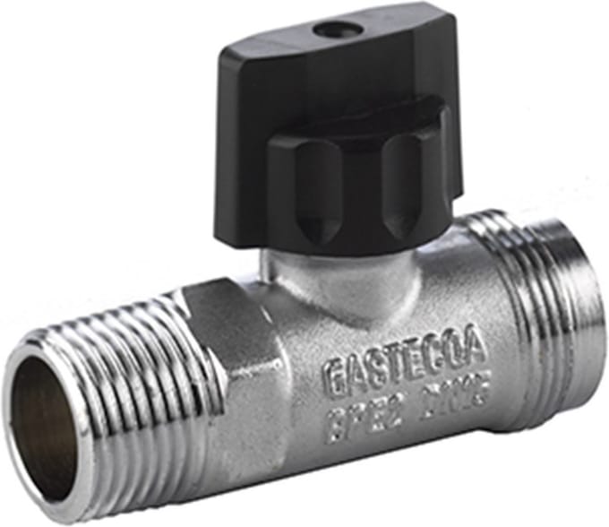 BPE Gascomfortkraan verchroomd 2xbuitendraad 1/2 x M24 recht