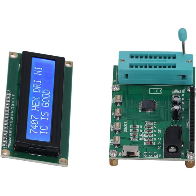 TES200 7‑12VDC Mètre à Circuit Intégré Affichage LED Réponse Rapide Testeur IC pour Série 74 40