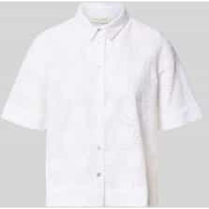 Blouse met ajourwerk en overhemdkraag
