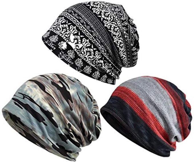 Mutsen en Sjaal Set voor Kankerbehandeling - 3-Pack Beanie Mutsen en Tulbanden