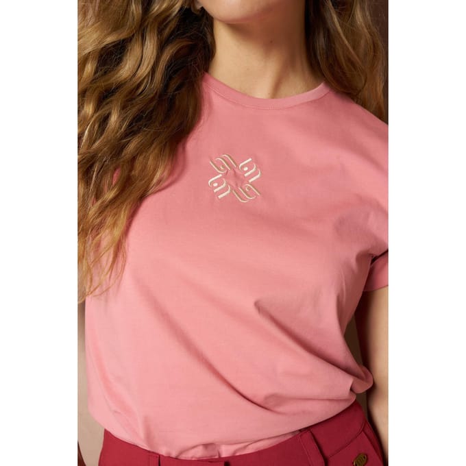 T-shirt Isole - Relaxed Rolled up | Coral