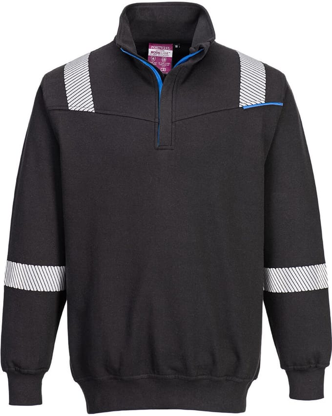 Portwest WX3 Vlamwerend Sweatshirt FR710 - Zwart - S