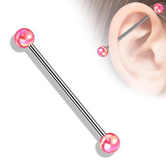 Industrial piercing parel - roze - LMPiercings