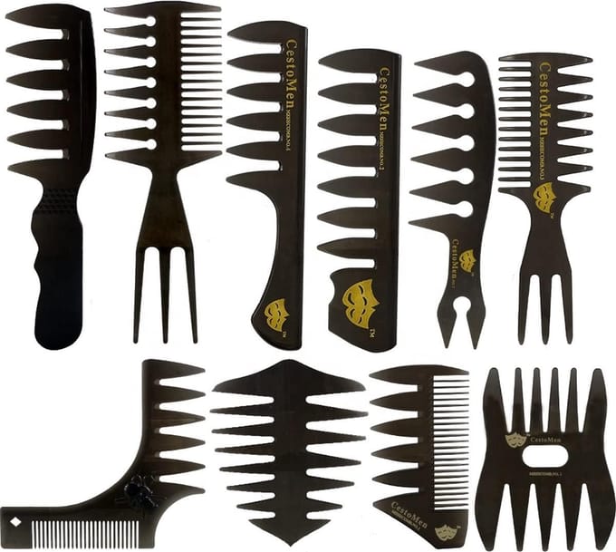 Texturizing Comb 10 stuks - Barbier Kam Hoog Kwaliteit - Kapper Kam - Haar Kam - Haaraccessoires
