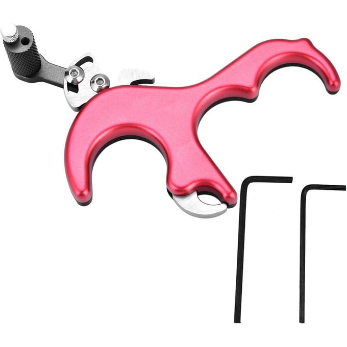 Boogschieten Release Hulpmiddelen 3 Vinger Grip Duim Caliper Trekker voor Compound Boog Accessoire(Donkerblauw)