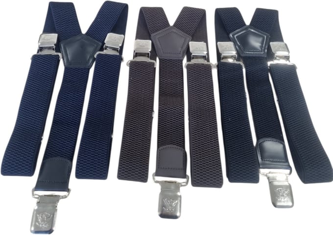Trio pack bretels met stevige sterke brede clips