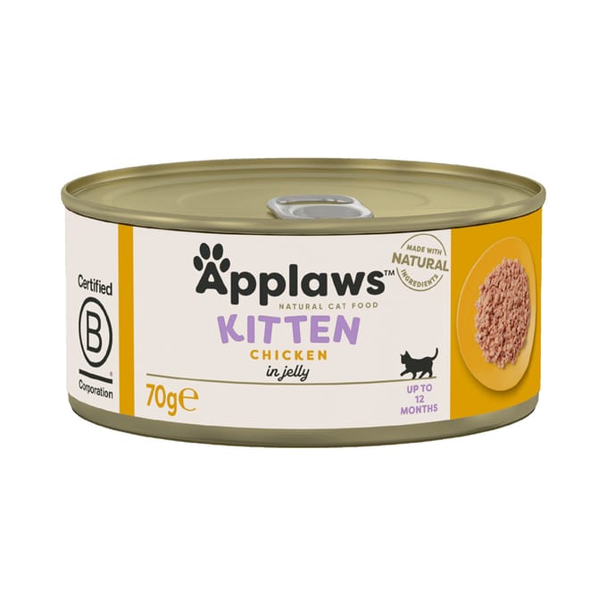 6x70g Applaws Kitten Kippenborst in Gelei Kattenvoer