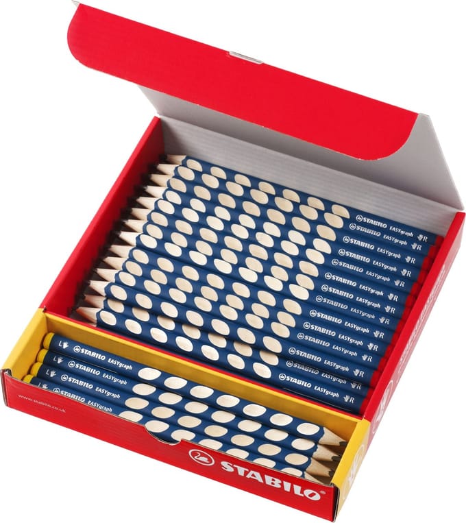STABILO EASYgraph - Ergonomische Grafietpotlood - Hardheid HB - Classpack 40 x Rechtshandig & 8 x Linkshandig
