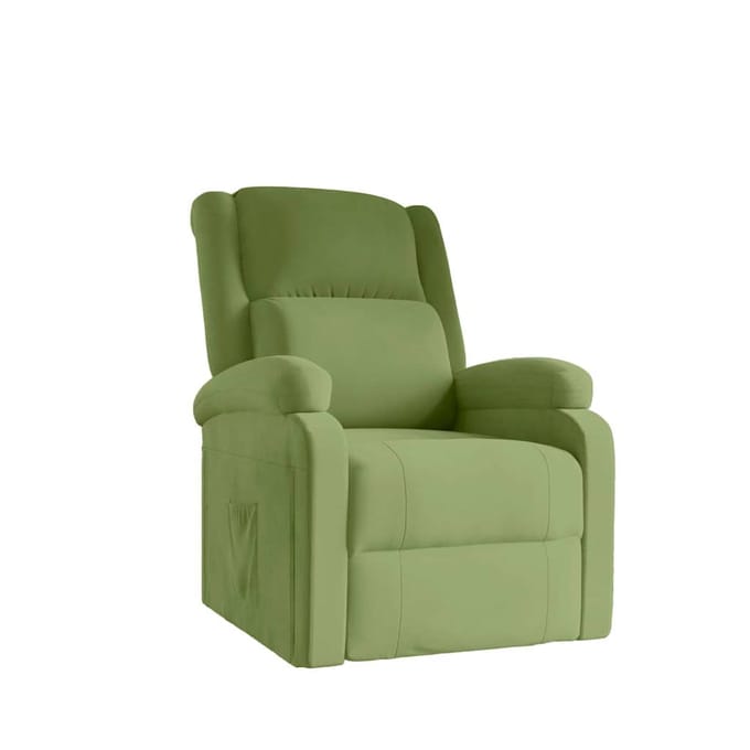 vidaXL - Fauteuil - verstelbaar - fluweel - lichtgroen