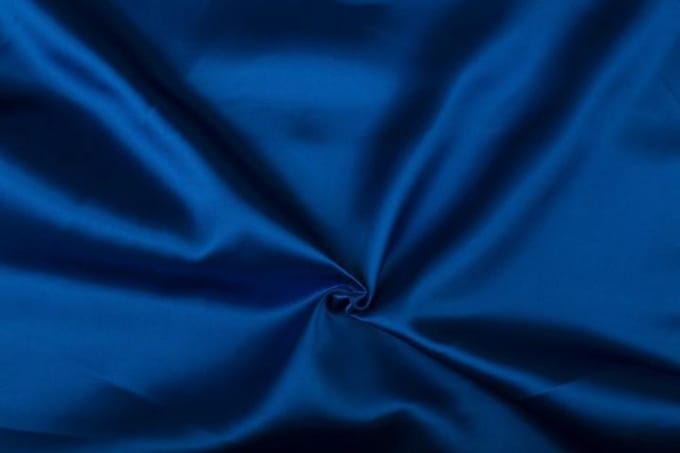 Satijn stof - Blauw - 15 meter